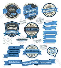 Set of vintage badges and design elements