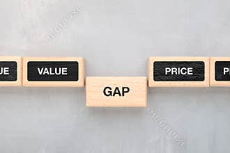 Value and price gap concept in business strategy
