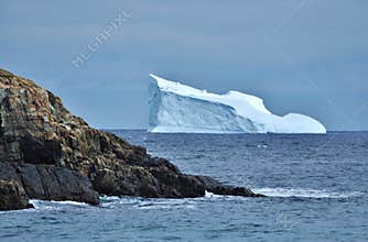 Large iceberg on the coastline