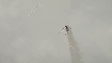 Hungarian aerobatics helicopter pilot Imreh Lajos MIL MI-2 (HA-BCL) at the Bucharest Air Show