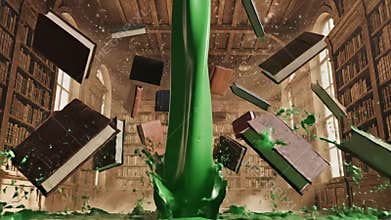 Library Anarchy - A Green Liquid Cascade of Knowledge