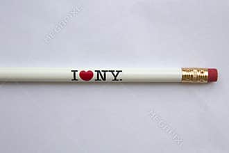 I love NY logo on a pencil