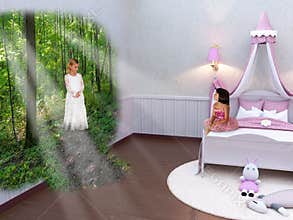 Imagination, Nature, Woods, Girls, Fantasy, Friends