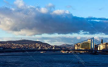 Wintery late afternoon of Budapest