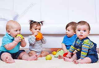 Four toddlers