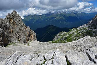 Clouds over the mountains of Abkhazia in August