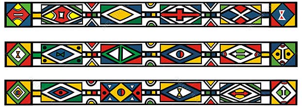 Set of traditional african ndebele patterns
