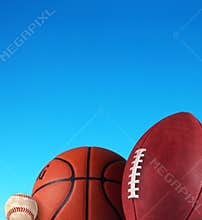 Baseball, Basketball, Football