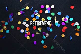 Retirement sparkly balloons glitter