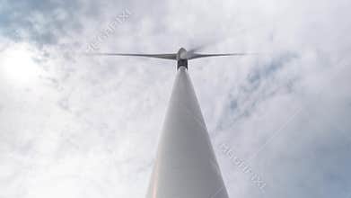 Wind turbine. Renewable energy, sustainable development, environment friendly concept.