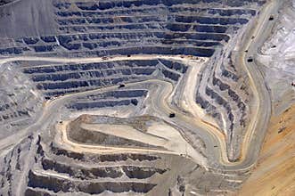 Close-up of Bingham Kennecott Copper Mine