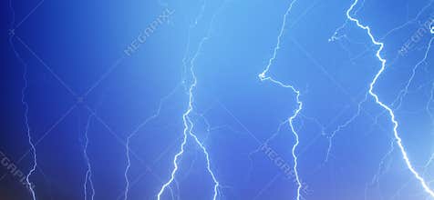 Lightning in the sky