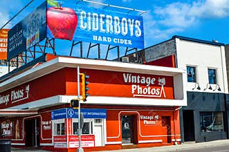 Vintage Photos Store with Ciderboys Hard Cider Billboard