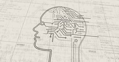 Artificial Intelligence futuristic sketch