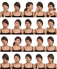 Useful facial expressions. Actor faces.