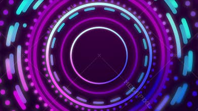 Glowing circle abstract background with digital element, circular with electronic or industry with futuristic