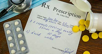 Drug prescription for treatment medication