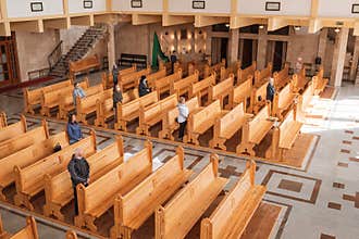 Holy Mass in the Church.