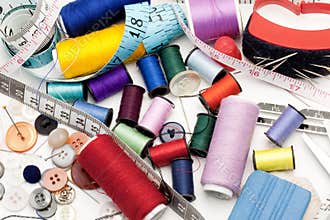 Tailor's Tools -threads, needle, buttons