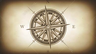 Compass Rose Animation Background Loop