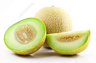 Green Sliced Cantaloupe