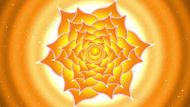 Sacral Chakra - Svadhisthan rotating, spiritual symbol, starburst,seamless