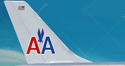 Plane of American Airlines company.