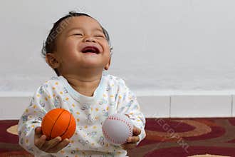 Laughing baby.
