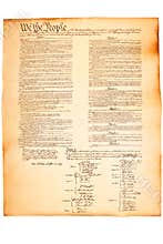US Constitution on Parchment paper