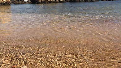 Gentle waves on beach