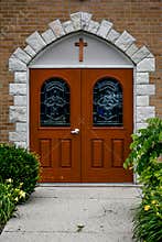 Stained Glass Church Doors Millard Community church