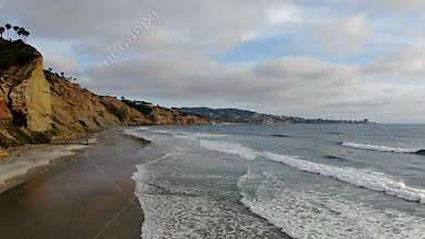 Aerial view of Black Beach, Torrey Pines. California. USA