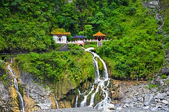 Eternal Spring Shrine, also called Changchun Shrine, landmark and a memorial shrine complex in Taroko National Park in Taiwan. The