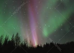 Pink Aurora Borealis