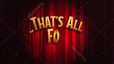 Vintage That`s All Folks Cinema Screen