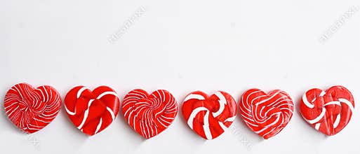 Close up of heart lollipop