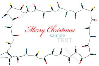 Christmas lights frame
