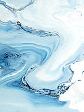 Abstract art blue painting, creative hand painted background, marble texture