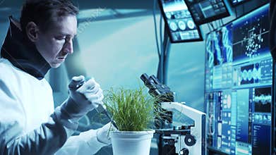 Team of astronauts in a space suits aboard the orbital station. A crew of cosmonauts piloting the spaceship in space