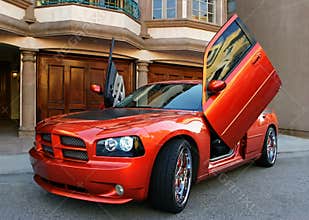 Red American Sports Car