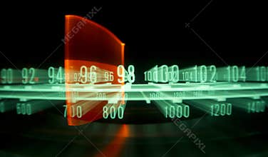 Radio dial with lights