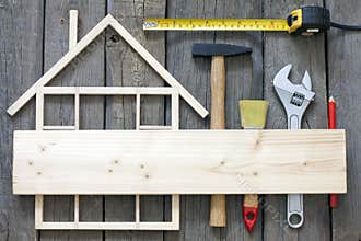Wooden house construction renovation
