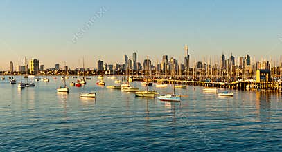Melbourne skyline from St Kilda