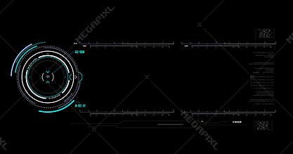 Head up display interface data information template futuristic