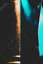 splash in black background blue orange