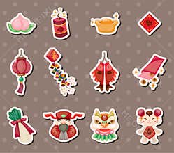 Chinese new year stickers