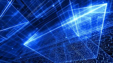 Hi-tech digital technology abstract background