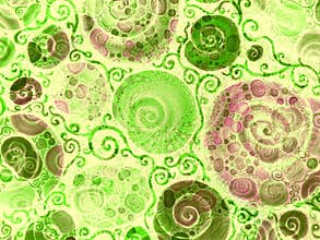 Flower Vines Shells Pattern