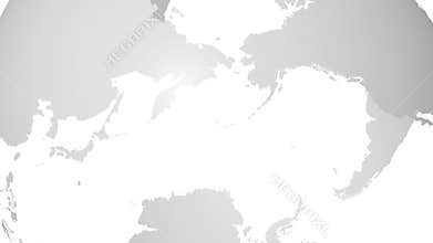 Rotating transparent Earth Globe Map