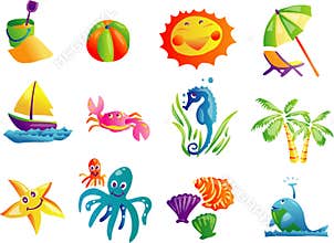Summer Beach Travel Clip Art